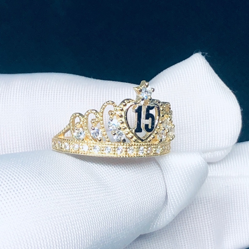 14K GOLD “15 CROWN RING”